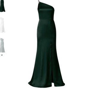 Kaia One-Shoulder Satin Formal Gown